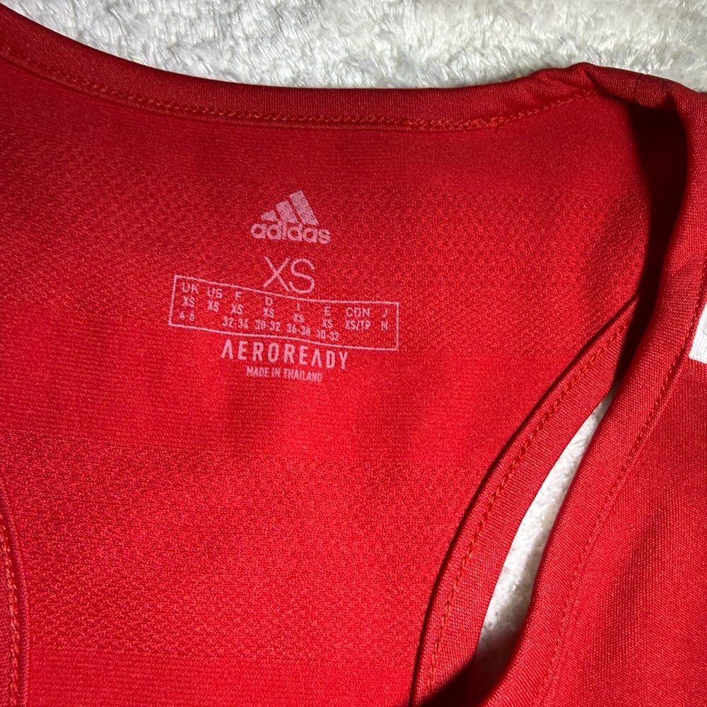 adidas Aeroready Sleeveless Shirt Women's Red Size Xs - Picture 2 of 4